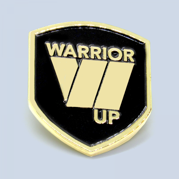 Warrior Up Lapel Pin - Gold