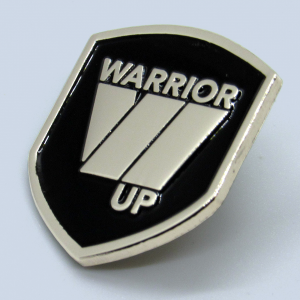 Warrior Up Lapel Pin - Silver